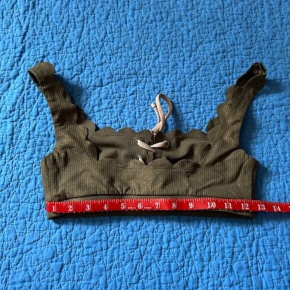 Marysia Swim Palm Springs Bikini Tie Top – Metallic Brown – Size M - Picture 5 of 7